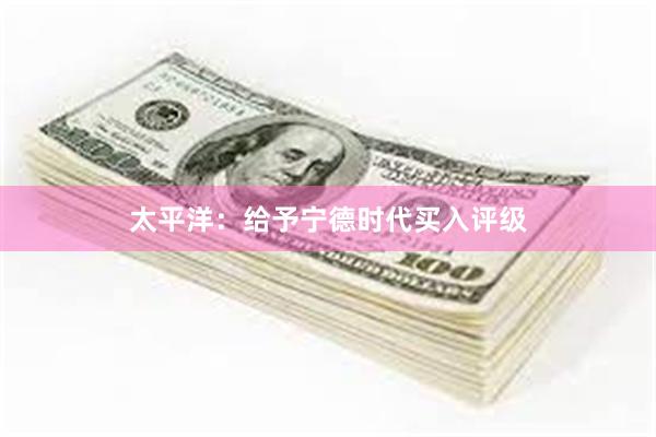 太平洋：给予宁德时代买入评级