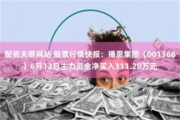 配资天眼网站 股票行情快报：播恩集团（001366）6月12日主力资金净买入311.28万元