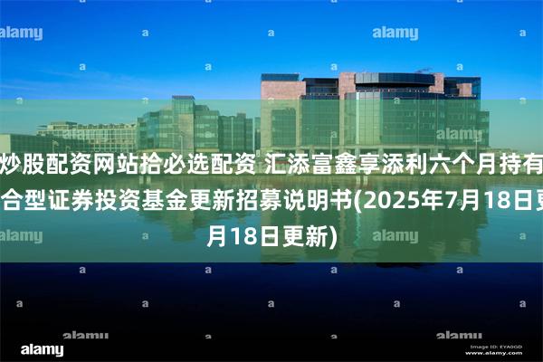 炒股配资网站拾必选配资 汇添富鑫享添利六个月持有期混合型证券投资基金更新招募说明书(2025年7月18日更新)