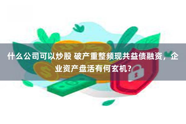 什么公司可以炒股 破产重整频现共益债融资，企业资产盘活有何玄机？